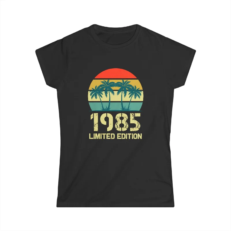 Vintage 1985 Birthday Shirts for Women Funny 1985 Birthday Women Tops Boxy Fit Fitted Loose