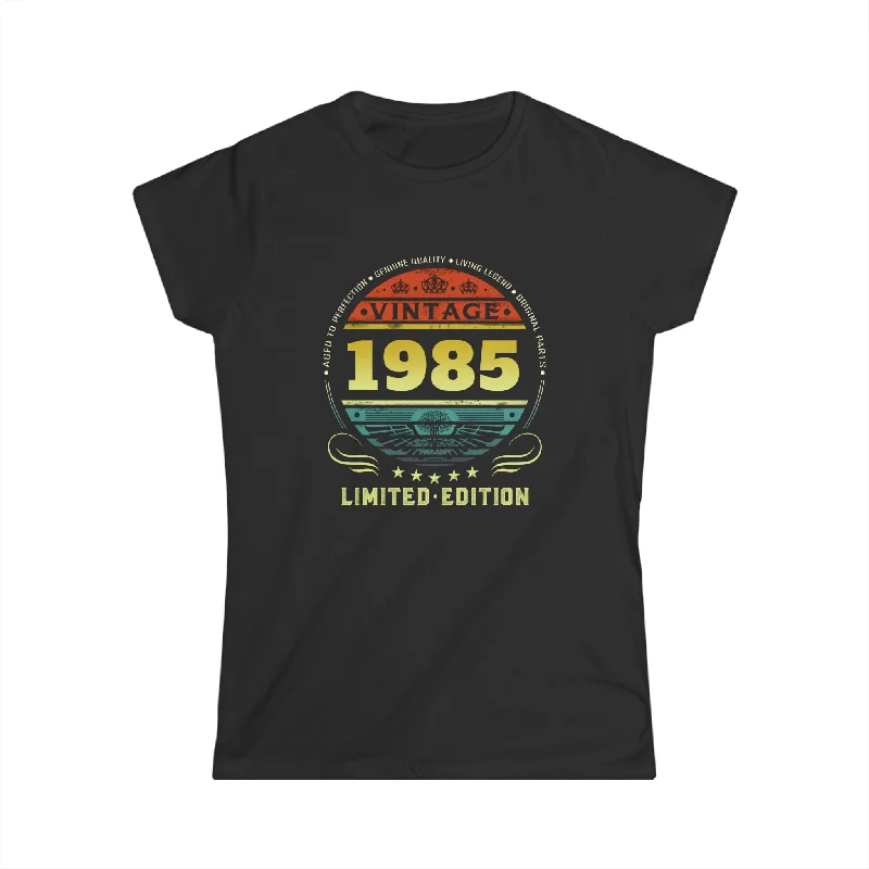 Vintage 1985 Limited Edition 1985 Birthday Shirts for Women Shirts for Women Casual Formal Business