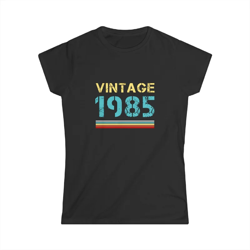 Vintage 1985 T Shirts for Women Retro Funny 1985 Birthday Womens Shirts Anti-Shrink Durable Soft