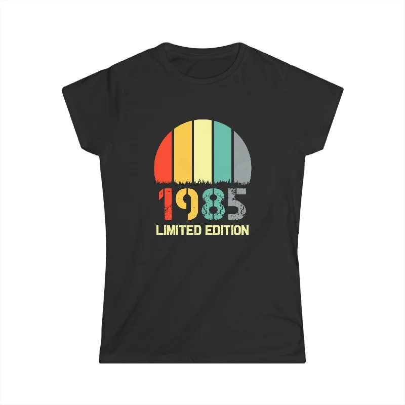 Vintage 1985 TShirt Women Limited Edition BDay 1985 Birthday Women Shirts Layered Multi-layer Single Layer