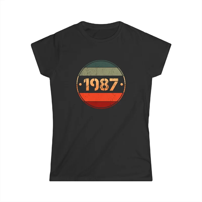 Vintage 1987 Limited Edition 1987 Birthday Shirts for Women Shirts for Women Elasticated Padded Insulated