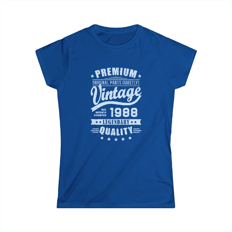 Vintage 1988 T Shirts for Women Retro Funny 1988 Birthday Shirts for Women Anti-Shrink Durable Soft