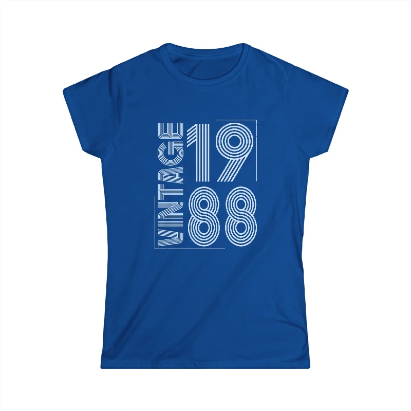 Vintage 1988 T Shirts for Women Retro Funny 1988 Birthday Womens T Shirt Modern Contemporary Chic