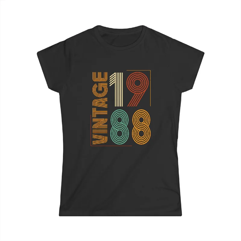 Vintage 1988 TShirt Women Limited Edition BDay 1988 Birthday Women Shirts Oversized T-Shirt Spandex breathable