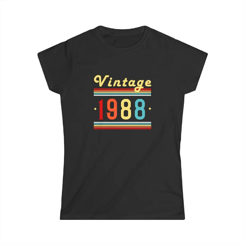 Vintage 1988 TShirt Women Limited Edition BDay 1988 Birthday Womens T Shirt Thin T-Shirt Open Front Quick Dry