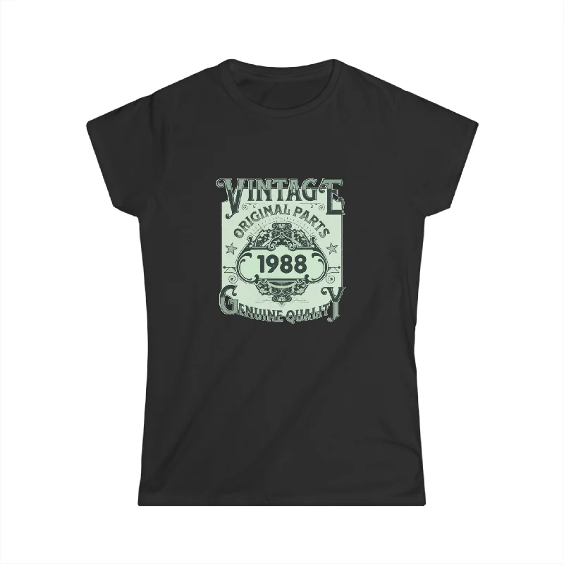 Vintage 1988 TShirt Women Limited Edition BDay 1988 Birthday Womens T Shirts Casual Formal Business