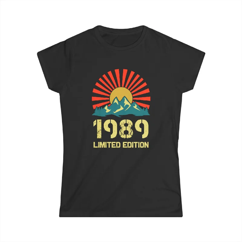 Vintage 1989 Limited Edition 1989 Birthday Shirts for Women Women Tops Chenille Blend Fleece Blend Nylon Blend