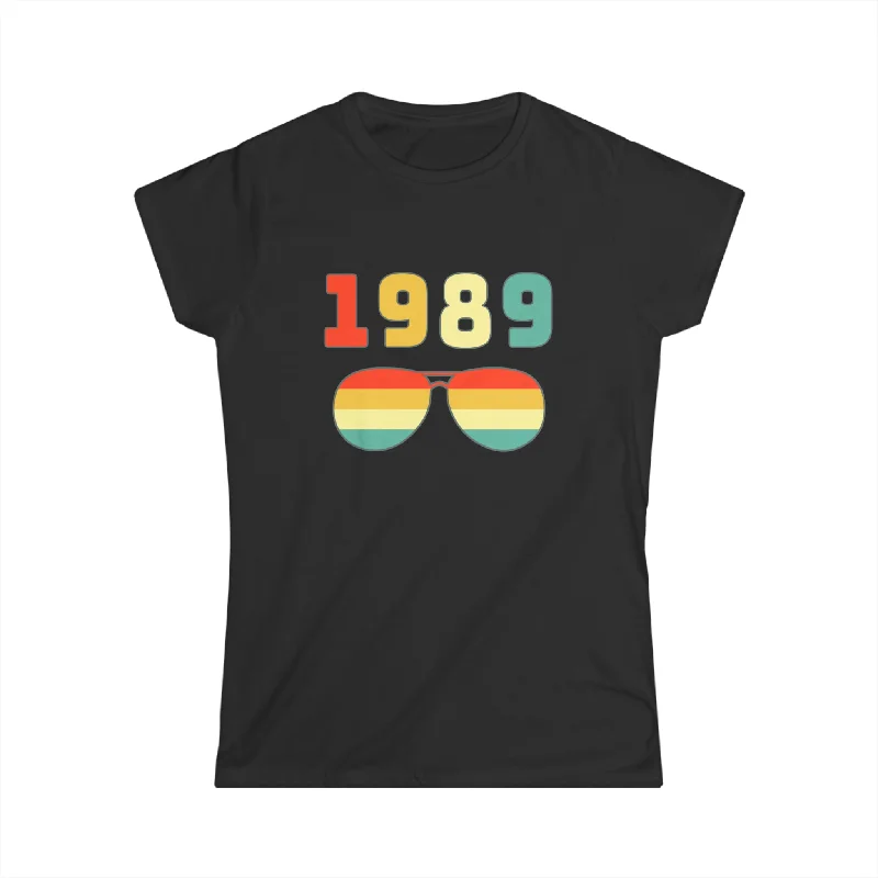 Vintage 1989 T Shirts for Women Retro Funny 1989 Birthday Women Shirts Terry Blend Velvet Blend Canvas Blend