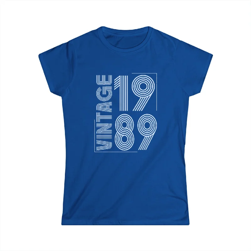 Vintage 1989 T Shirts for Women Retro Funny 1989 Birthday Womens Shirts Cozy Warm Stylish