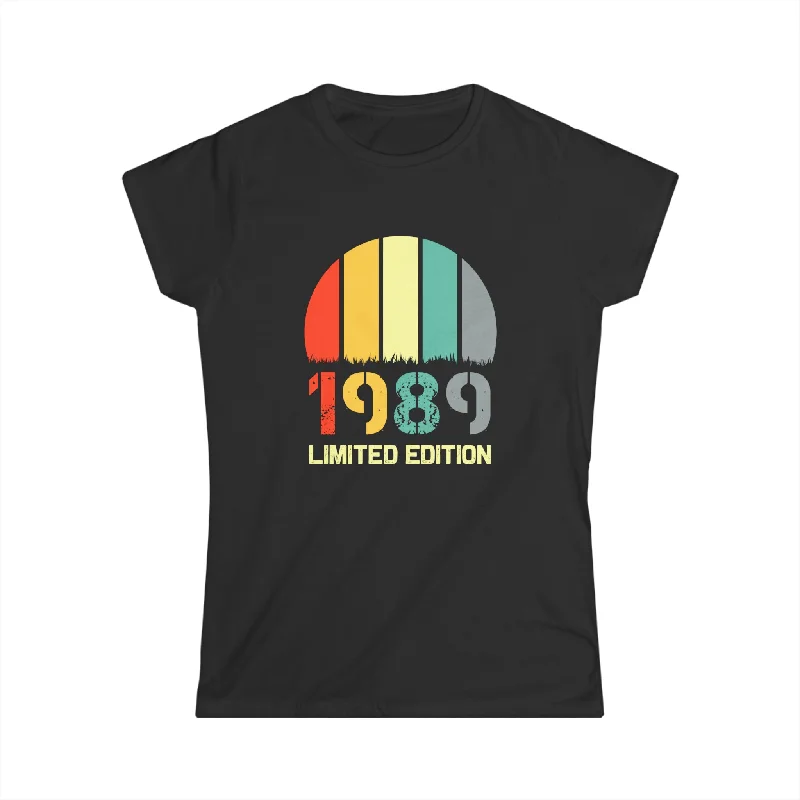 Vintage 1989 TShirt Women Limited Edition BDay 1989 Birthday Shirts for Women Mesh Blend Leather Blend Suede Blend